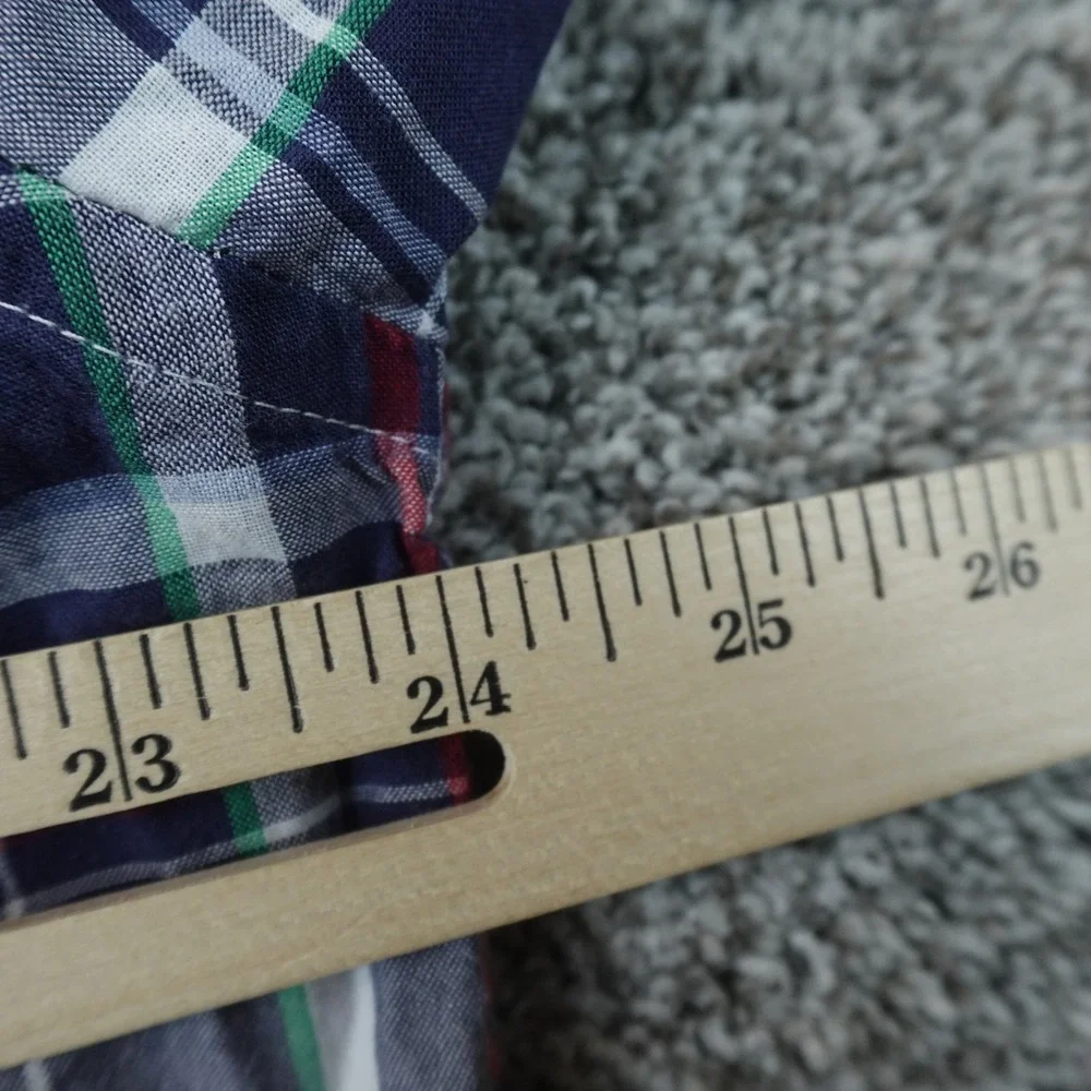 Brooks Brothers Shirt Mens L Blue Red Plaid 346 OCBD Long Sleeve Button Down Top